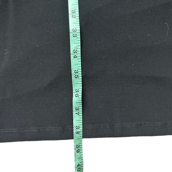 Alex Evenings BLACK JERSEY CHIFONN LONG SLEEVED DRESS WITH BEADED CUFFS size 16W - Picture 8 of 10